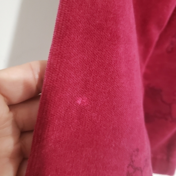 Baby Phat Girlz Burgundy Velvety Embroidery Blazer Jacket Size Large - Picture 12 of 14